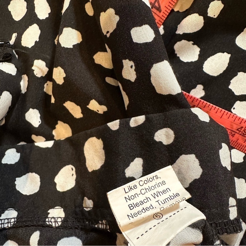 black and white high waisted lightweight super wide leg pants polka dot - Picture 12 of 14